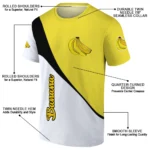 Banana Logo 3D Tshirt – Abstract Curve Yellow White