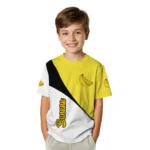 Banana Logo 3D Tshirt – Abstract Curve Yellow White