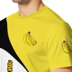 Banana Logo 3D Tshirt – Abstract Curve Yellow White