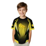 Banana Logo 3D Tshirt Custom Bold Symmetry Motif Yellow Black