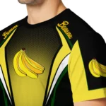 Banana Logo 3D Tshirt Custom Bold Symmetry Motif Yellow Black