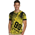 Banana Logo 3D Tshirt – Custom Splatter Art Motif Yellow Black