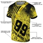 Banana Logo 3D Tshirt – Custom Splatter Art Motif Yellow Black