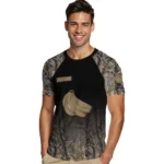 Banana Logo 3D Tshirt Custom Tree Branches Design Black