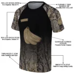 Banana Logo 3D Tshirt Custom Tree Branches Design Black