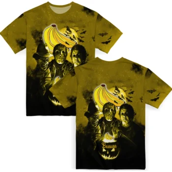 banana logo 3d tshirt horror icons yellow black fashion forward.webp