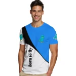 bird logo 3d tshirt abstract curve blue white best selling.webp