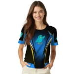 bird logo 3d tshirt custom bold symmetry motif blue black best selling.webp