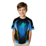 bird logo 3d tshirt custom bold symmetry motif blue black best selling.webp