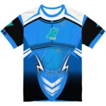 bird logo 3d tshirt custom futuristic armor blue black white best selling.webp