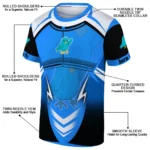 bird logo 3d tshirt custom futuristic armor blue black white best selling.webp