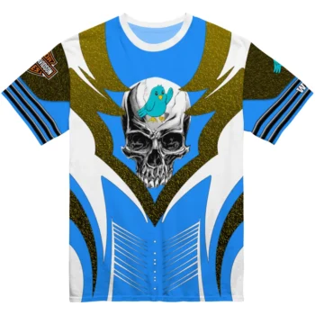 bird logo 3d tshirt custom skull emblem blue white best selling.webp