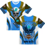 bird logo 3d tshirt custom skull emblem blue white best selling.webp