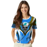 bird logo 3d tshirt custom skull emblem blue white best selling.webp