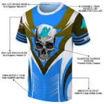 bird logo 3d tshirt custom skull emblem blue white best selling.webp