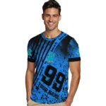 bird logo 3d tshirt custom splatter art motif blue black best selling.webp