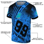 bird logo 3d tshirt custom splatter art motif blue black best selling.webp