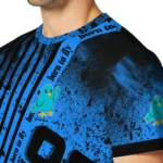 bird logo 3d tshirt custom splatter art motif blue black best selling.webp