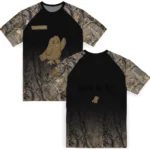 bird logo 3d tshirt custom tree branches design black best selling.webp