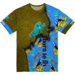 bird logo 3d tshirt custom tropical scene blue best selling.webp