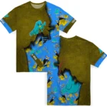 bird logo 3d tshirt custom tropical scene blue best selling.webp