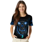 bird logo 3d tshirt fiery skull blue black best selling.webp