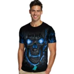 bird logo 3d tshirt fiery skull blue black best selling.webp
