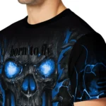 bird logo 3d tshirt fiery skull blue black best selling.webp