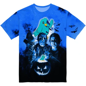 bird logo 3d tshirt horror icons blue black best selling.webp